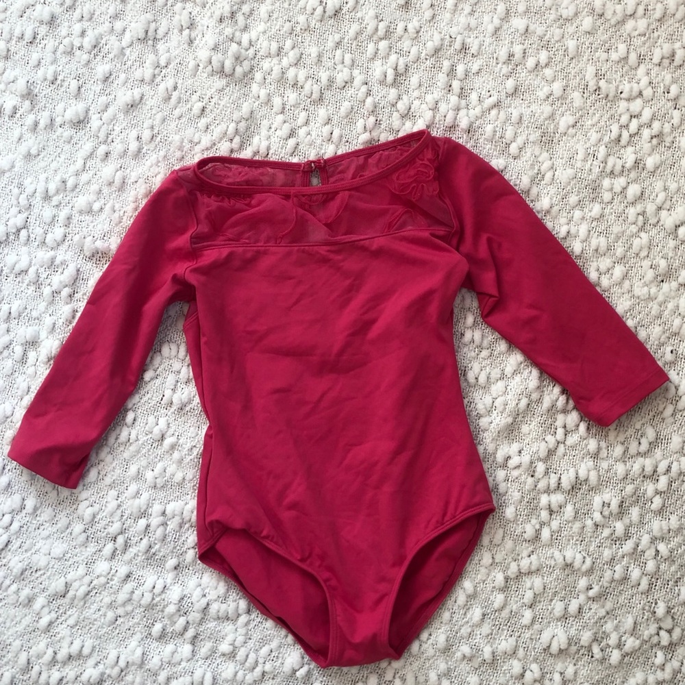 Bloch Girls size 8-10 bright pink leotard